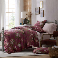 Victorian Bloom Premium Smooth Wrinkle-Free Sateen Duvet Cover - Rose Multi, Full