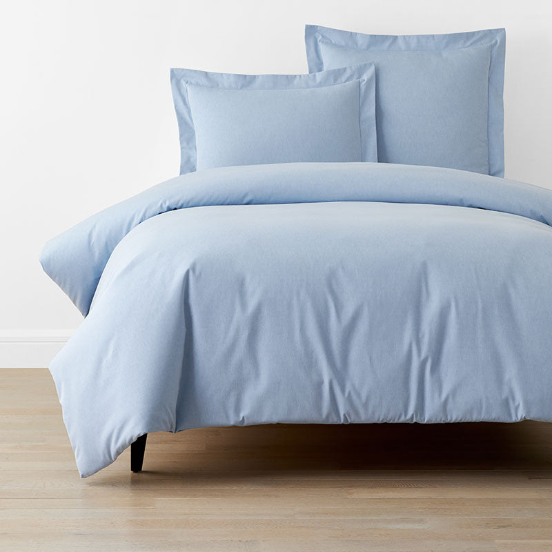 Classic Oxford Yarn-Dyed Solid Duvet Cover - Blue, Twin/Twin XL