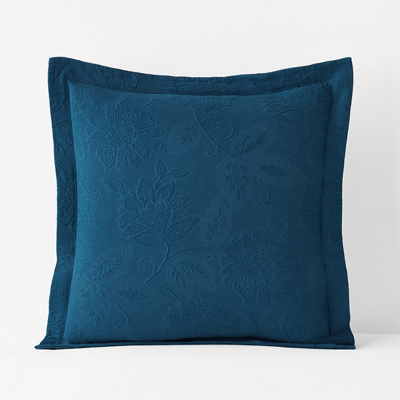 Putnam Cotton Matelassé Sham - Midnight Blue