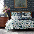 Peacock Classic Smooth Sateen Comforter - Ivory Multi, Full/Queen