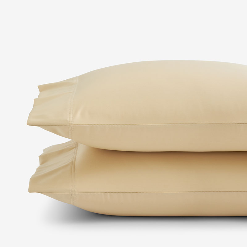 Premium Smooth Supima® Cotton Wrinkle-Free Sateen Pillowcase Set - Yellow, King