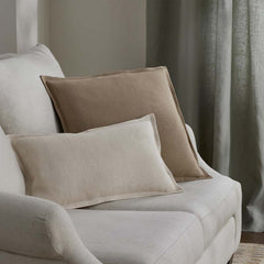 Linen Decorative Square Pillow Cover - Taupe,  24 in. x 24 in.