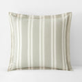 Tailored Stripes and Plaids Classic Cool Cotton Percale Sham - Wide Stripe Moss Green, Euro