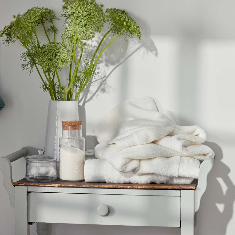 Plush Spa Solid Bath Towel - Cream