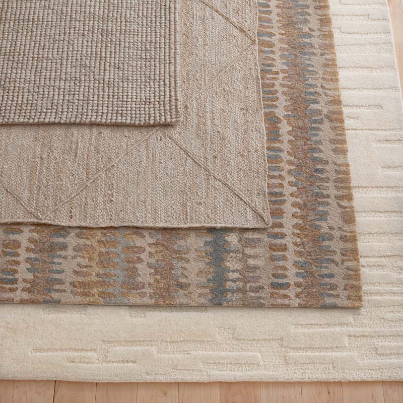Paint Chip Hand Hooked Wool Rug - Natural, 8' x 10'