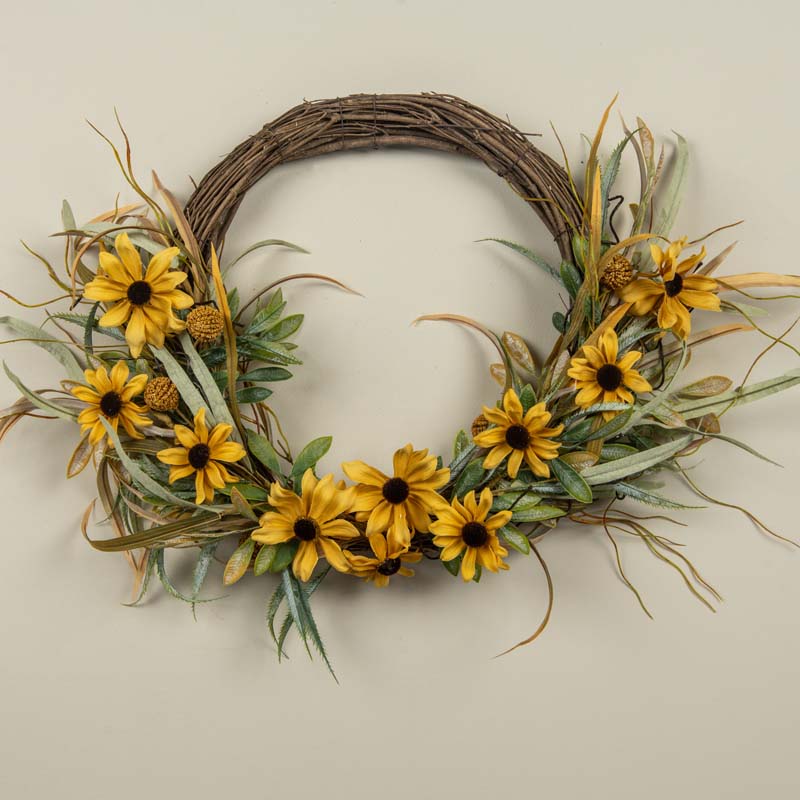 Yellow Mixed Black-Eyed Susan Wreath
