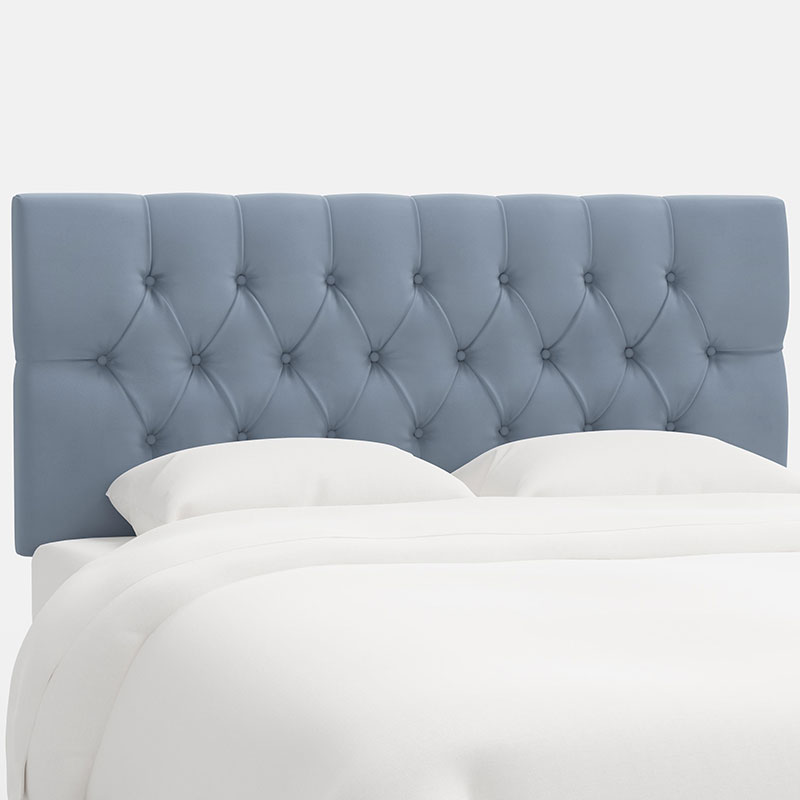 Park Tufted Velvet Headboard - Ocean, Queen