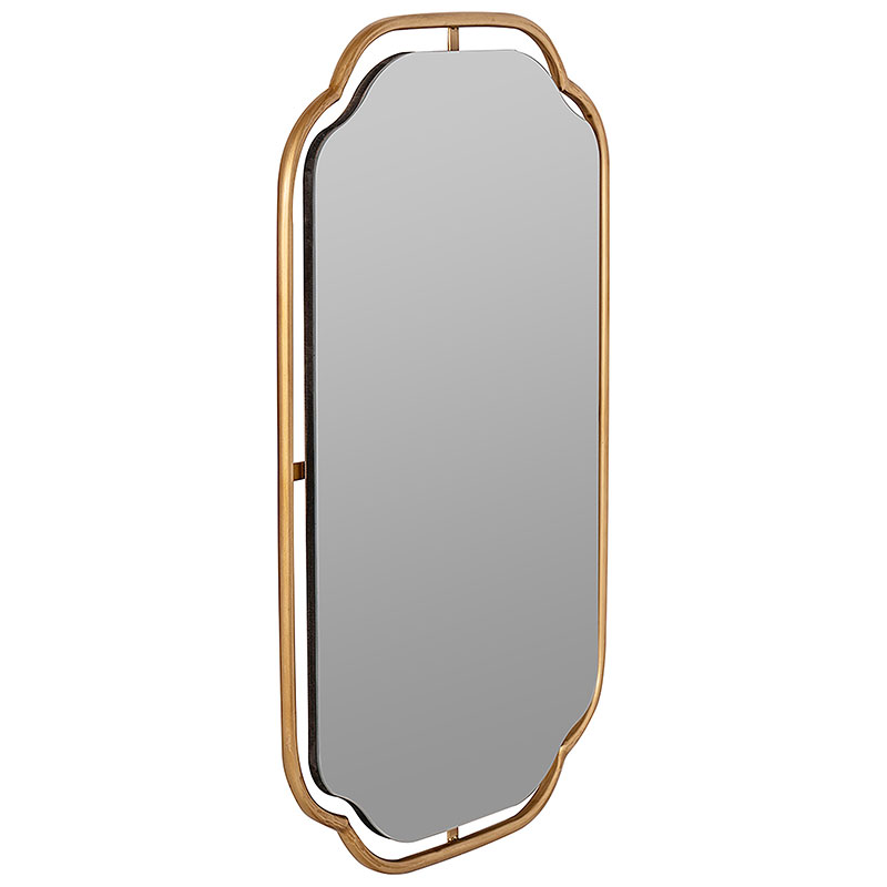 Gilded Floating Frame Wall Mirror - Gold, OS