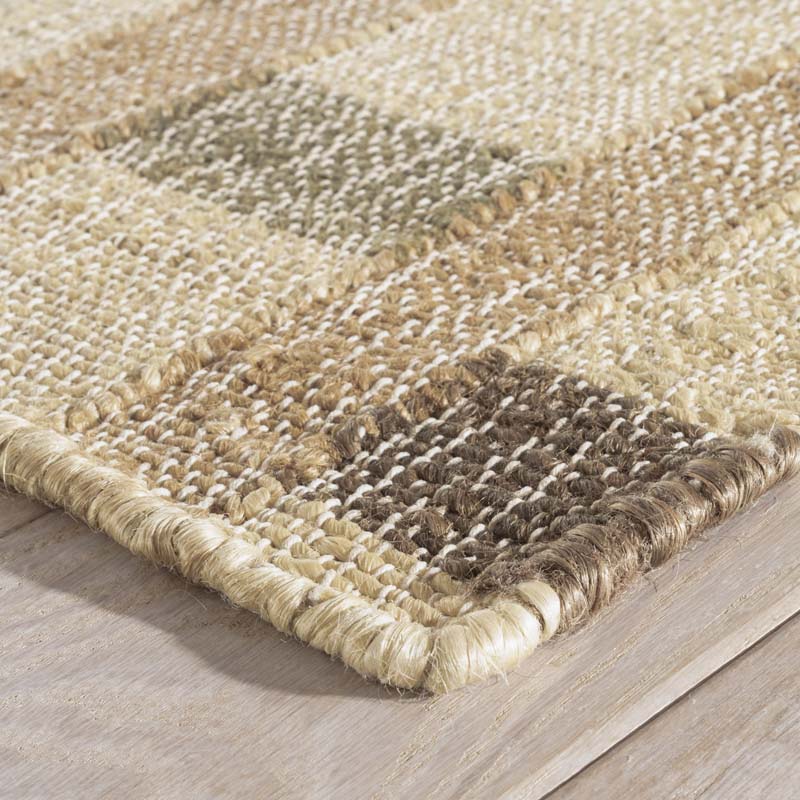 Mosaic Handwoven Jute Rug - Blue, 3' x 5'