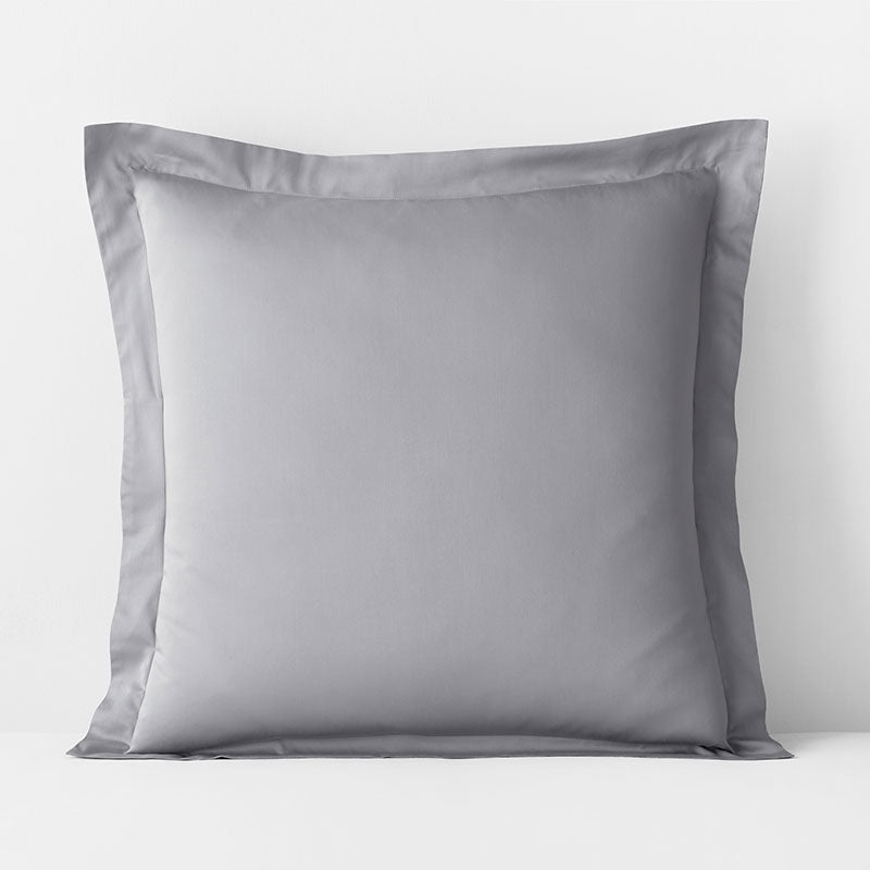 Classic Smooth Rayon Made From Bamboo Sateen Sham - Pebble Gray, Euro