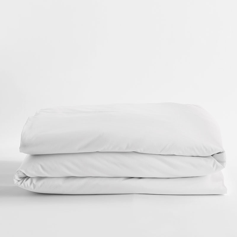 Luxe Smooth Egyptian Cotton Sateen Duvet Cover - Cream, Oversized King/Cal. King