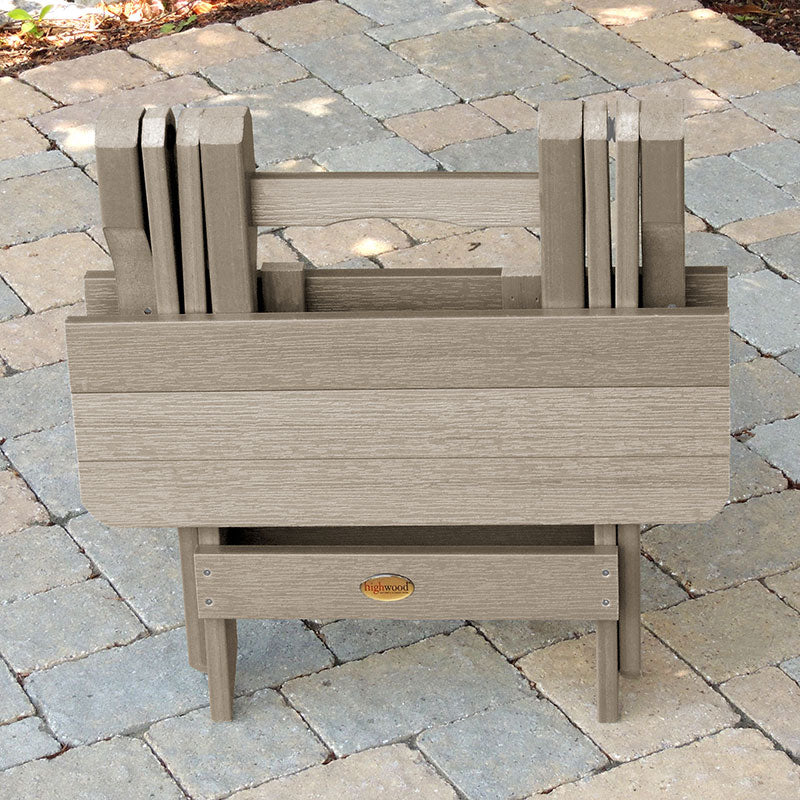 Adirondack Folding Side Table - Brown
