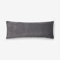 Decorative Lumbar Pillow Cover - Graphite, 14 in. x 40 in.