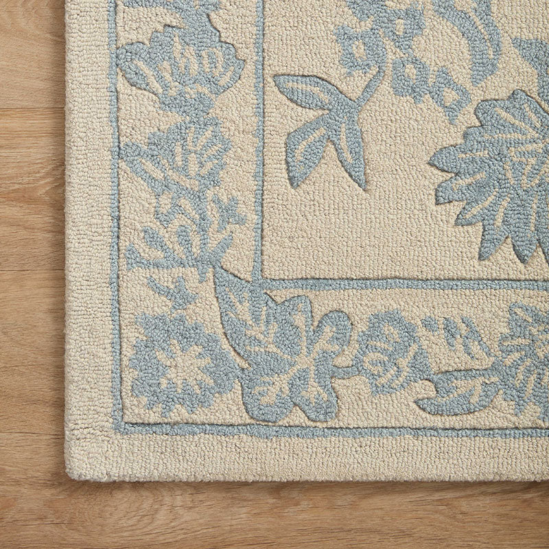 Arboretum Wool Rug - Aviary Periwinkle, 7' 9" x 9' 9"