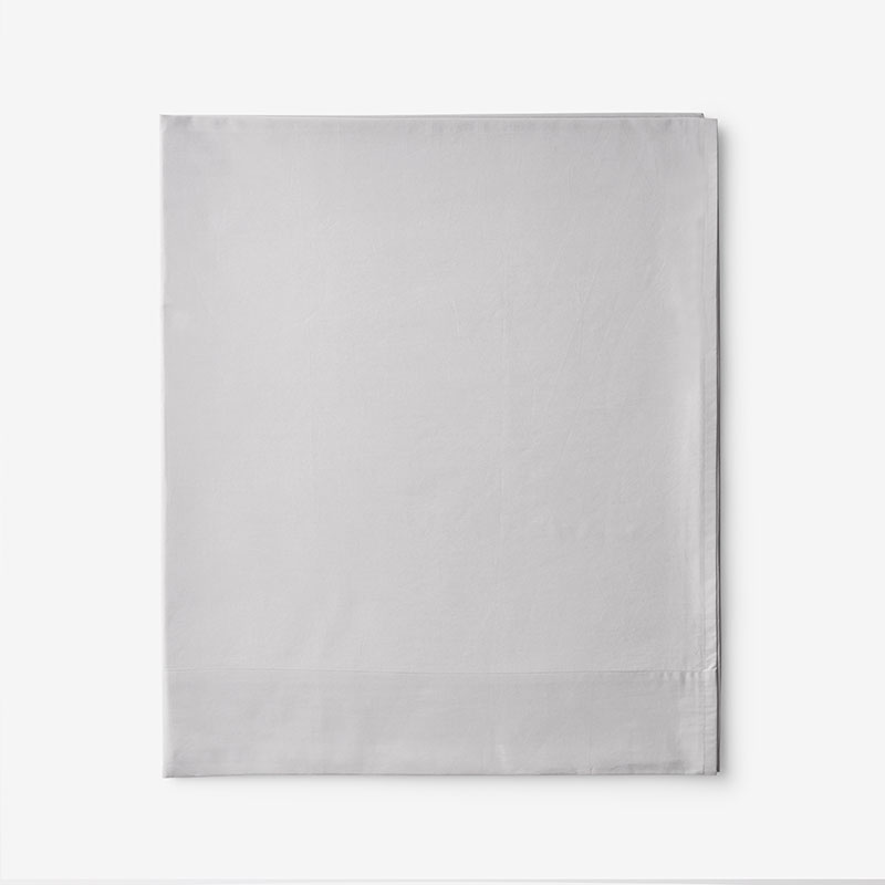 Classic Cool Cotton Percale Flat Bed Sheet - Gray Smoke, King