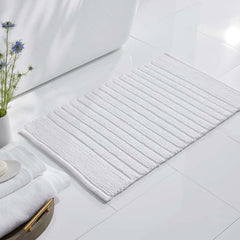 Textured Handwoven Cotton Bath Rug - Stripe, 17 in. x 24 in.