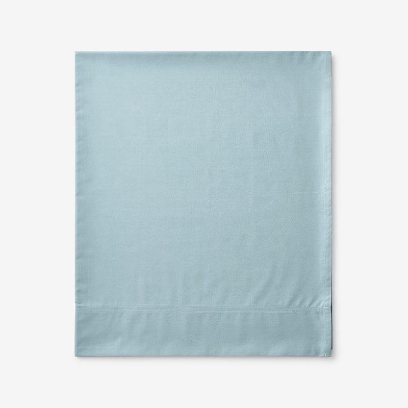 Premium Cool Supima® Cotton Percale Flat Bed Sheet - Slate Blue, King/Cal King