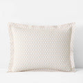 Feliciana Geo Garment Washed Cotton Percale Sham - Clay, Standard