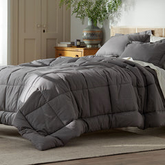 Classic Cool Cotton Percale Comforter - Graphite, Twin/Twin XL