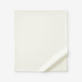 Classic Cool Cotton Percale Deep Pocket Flat Bed Sheet - Cream, Cal King