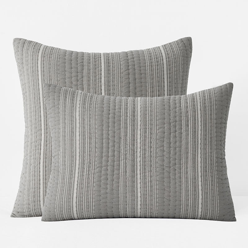 Stripe Quilted Sham - Mirror Stripe, Standard