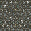 Hawthorne Traditional Wallpaper - Black, Swatch