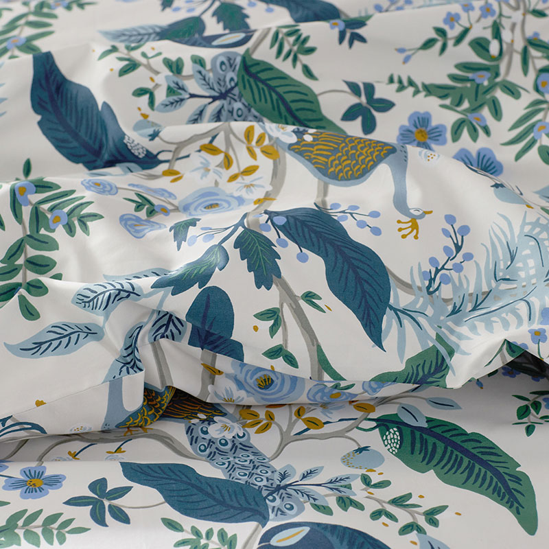 Peacock Classic Smooth Sateen Sham - Ivory Multi, Euro