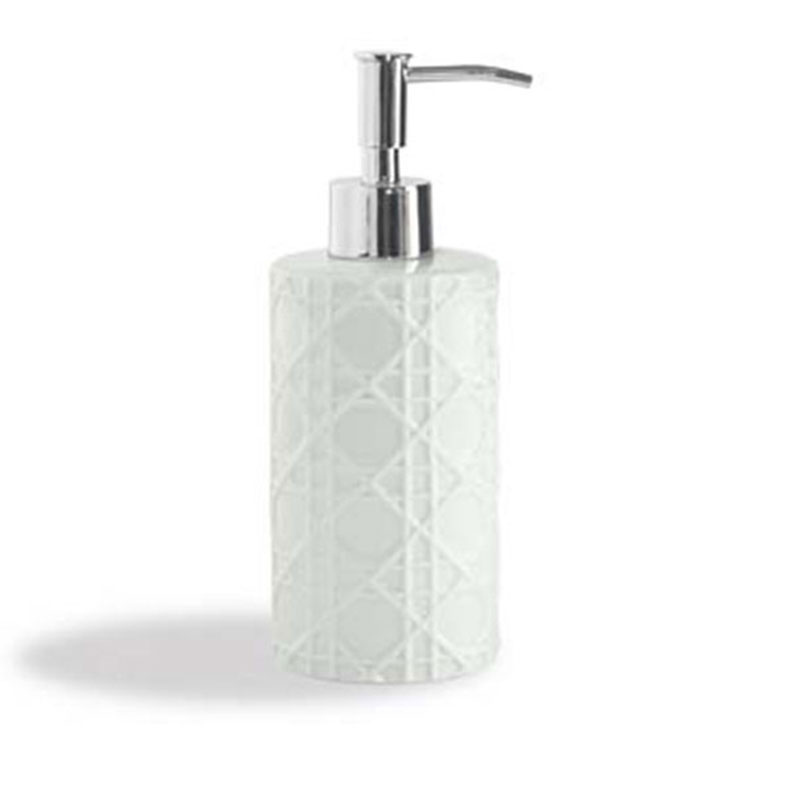 Porcelain Lattice Soap Dispenser - White