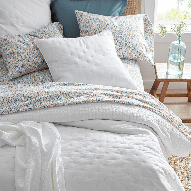 Pintuck Quilted Sham - White, Euro