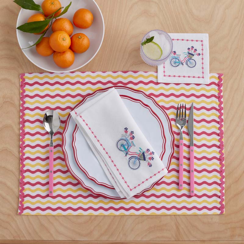 Arienna Embroidered Cocktail Napkins, Set of 4 - Multi