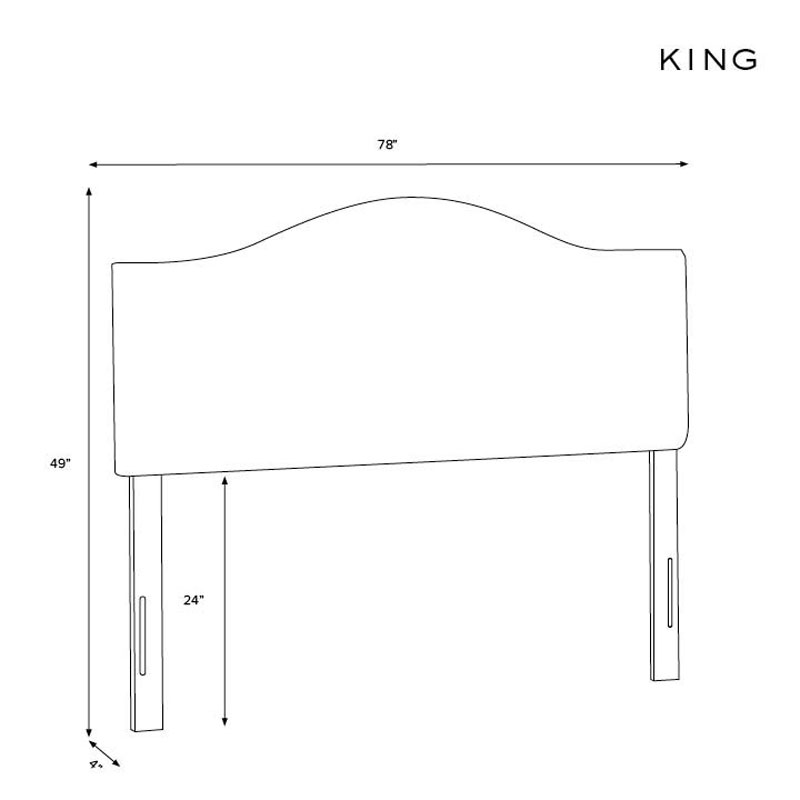 Saddle Velvet Headboard - Pearl, King