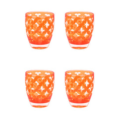 Palazzioi Tumblers, Set of 4 -  Orange, Small