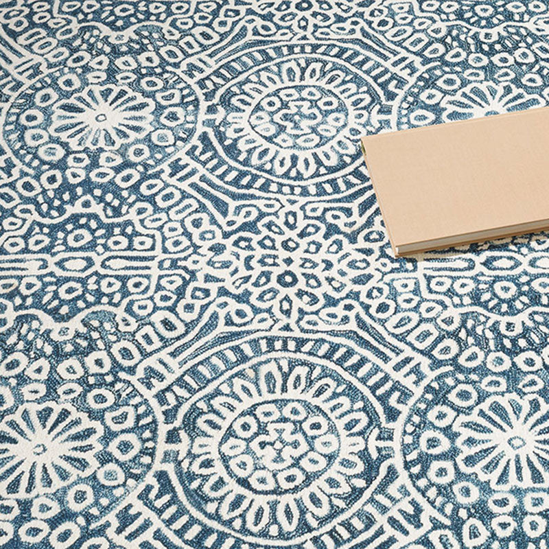 Temple Washable Rug - Blue, 2' 6" x 8' Runner