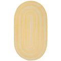 Bambini Braided Chenille Rug - Yellow, 4' x 6' Oval