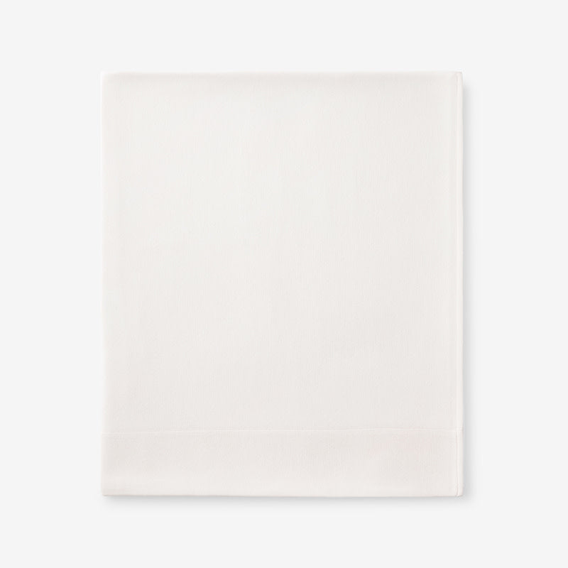 Premium Ultra-Cozy Cotton Velvet Flannel Flat Bed Sheet - Cream, Queen