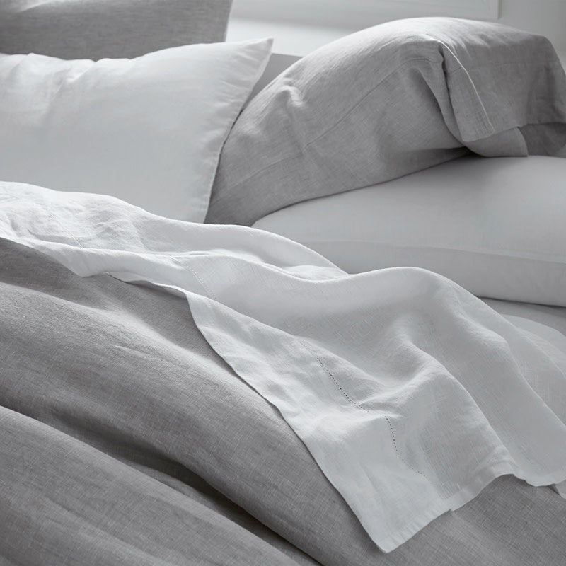Premium Breathable Relaxed Chambray Linen Sham - Gray, King