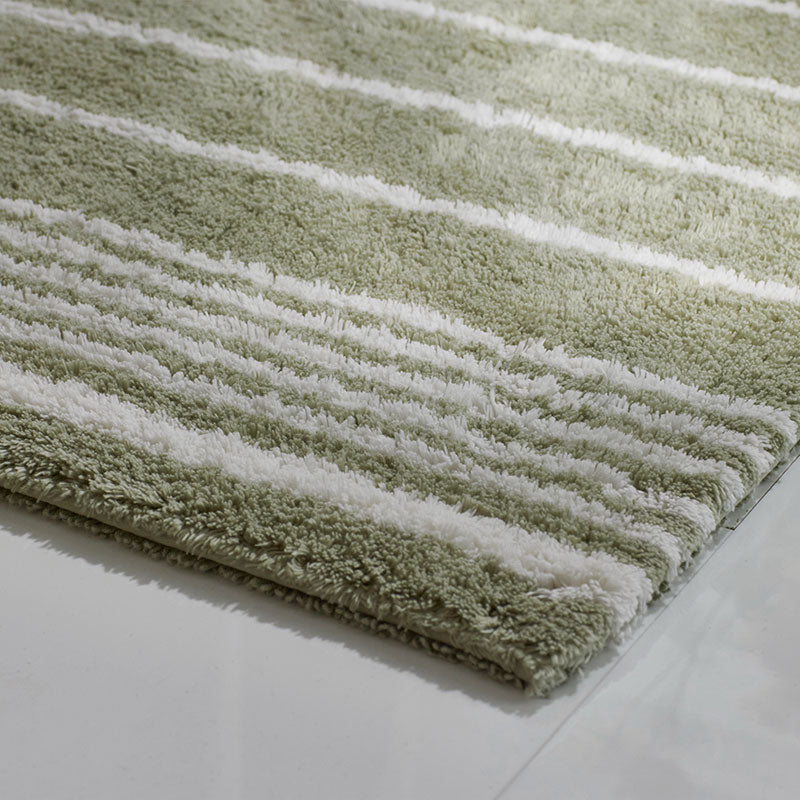 Plush Spa Stripe Bath Rug - Dark Willow, 24 in. x 40 in.