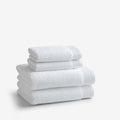 Plush Spa Solid 4-Piece Bath & Hand Towel Set - White
