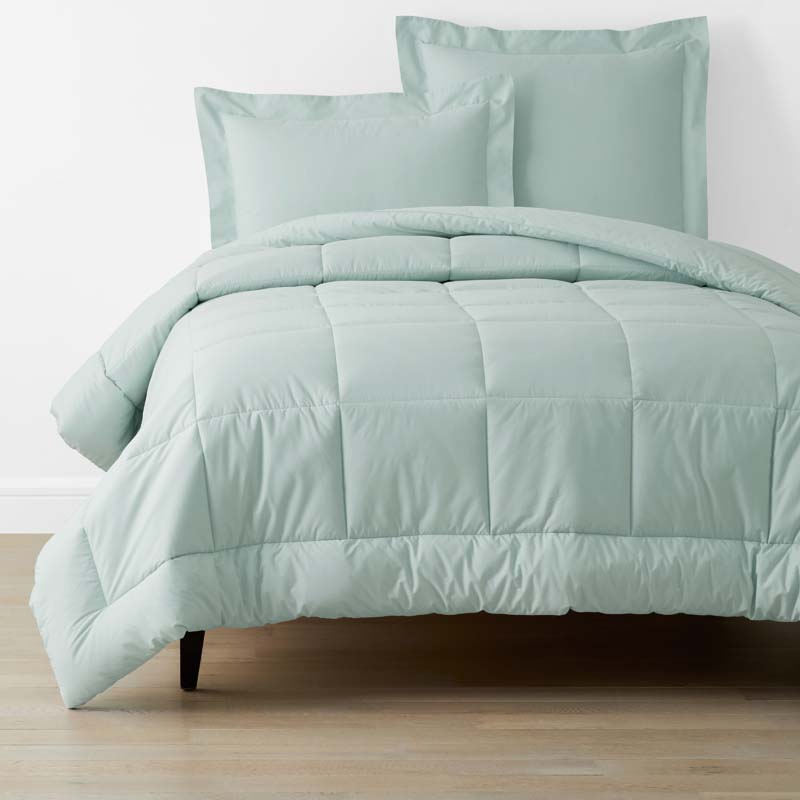 Classic Cool Cotton Percale Comforter - Sea Mist, Twin/Twin XL