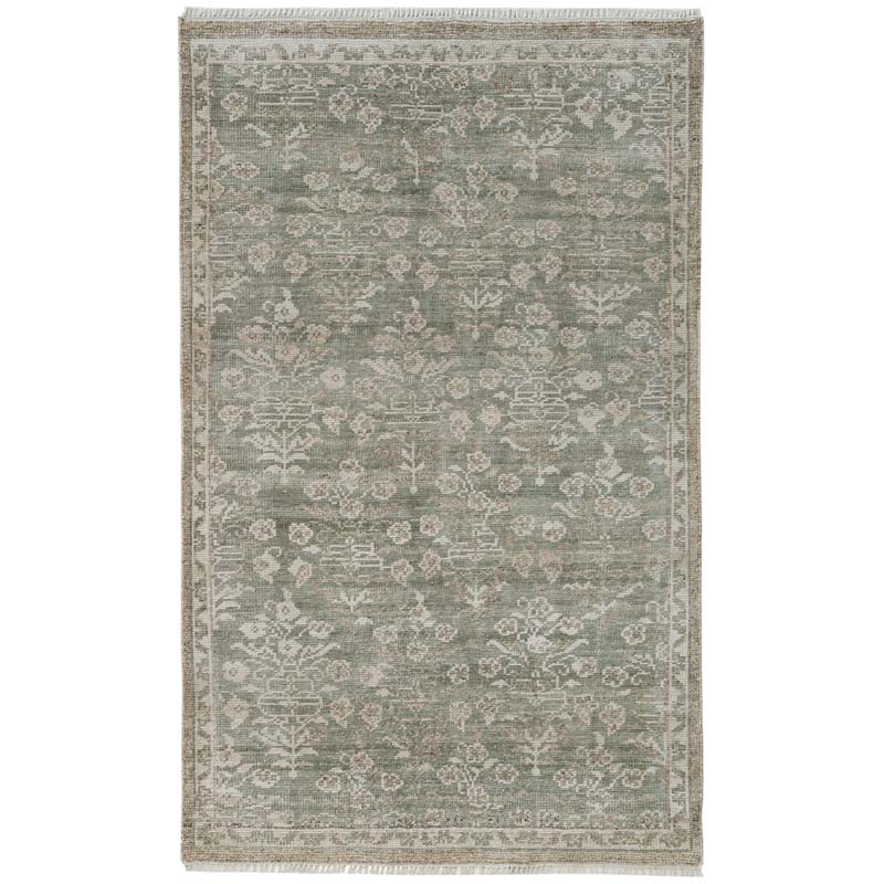 Hand Knotted Performance Rug - Olive, 5' x 8'