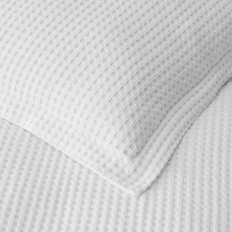 Waffle Sham - White, Standard