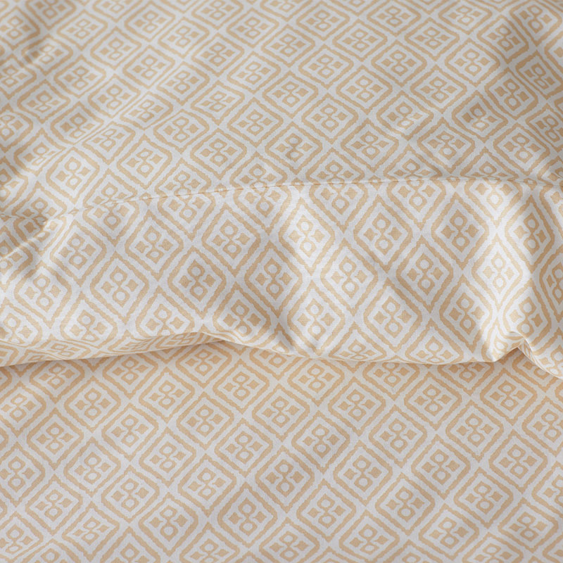 Clemencia Classic Cool Cotton Percale Sham - Geo Peach Blossom, Euro