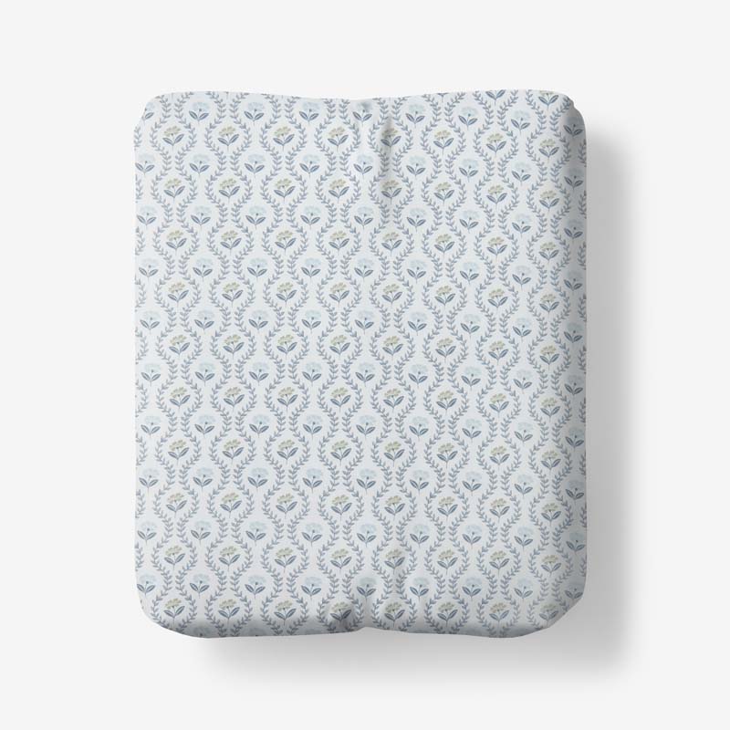 Tira Floral Classic Cool Cotton Percale Fitted Bed Sheet - Flower Green, Twin
