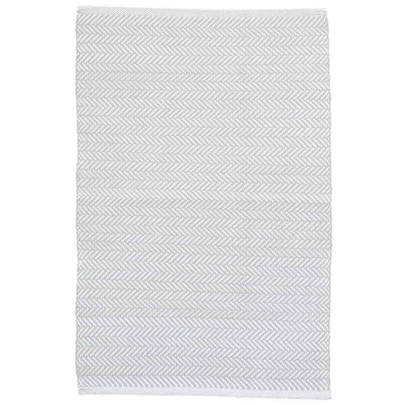 Herringbone Handwoven Reversible Indoor/Outdoor Rug - Gray Pearl, 6' x 9'