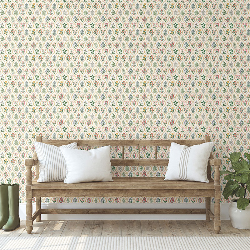 Hawthorne Traditional Wallpaper - Blue, Swatch