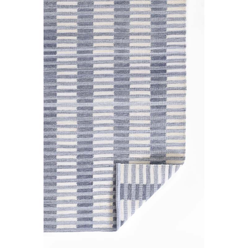 Handwoven Checked Plaid Performance Rug - Blue, 2' x 3'