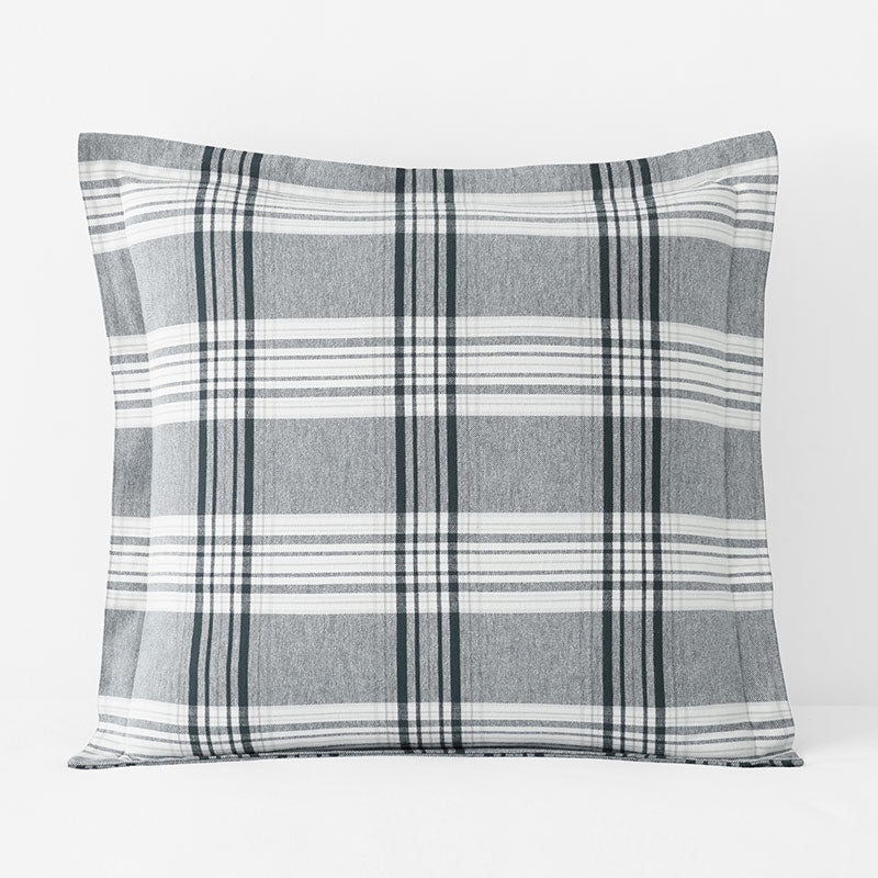 Classic Plaid Ultra-Cozy Cotton Velvet Flannel Sham - Walter, Euro
