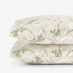 Tranquil Blossom Premium Smooth Wrinkle-Free Sateen Pillowcase Set - Antique Beige, King