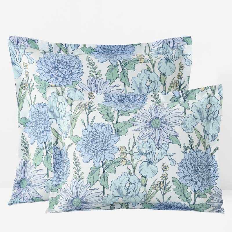 Garden Bliss Classic Smooth Sateen Sham - Blue Multi, King