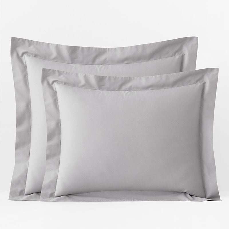 Classic Cool Organic Cotton Percale Solid Sham - Gray, Standard